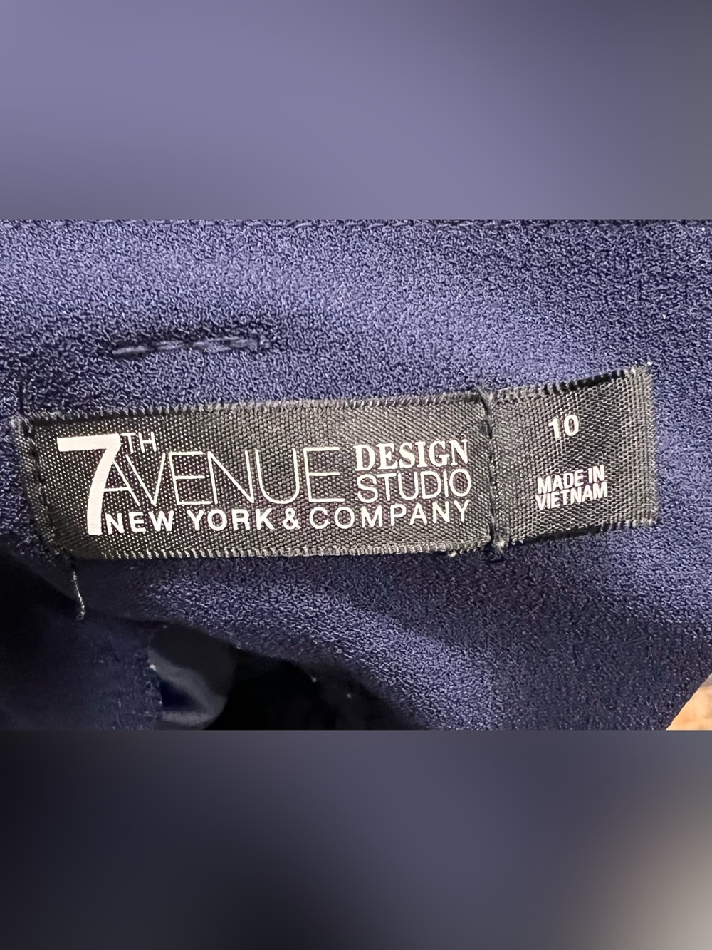 New York & Co High-Waist Navy Paperbag Shorts with D-Ring Belt - Picture 7 of 8